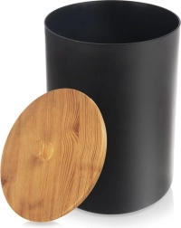 Papelera de baño negra 7 l
