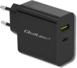 Cargador de red 45 W con USB‑C Power Delivery y USB, negro
