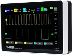 Fnirsi 1013D osciloscopio digital portátil 7" 100 MHz, 1 GSa/s
