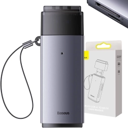 Lector de tarjetas de memoria USB para SD y TF – Baseus Lite, gris