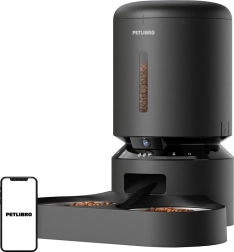 Dosificador de comida Petlibro Granary con cámara y cuenco doble, 5 l (negro)