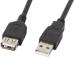 Cable alargador USB 2.0 AM–AF negro 5 m