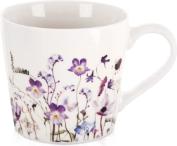 Taza de porcelana Louka 430 ml con motivo floral