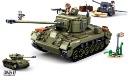 Sluban Army set de construcción: tanque medio 2en1 y cañón antiaéreo