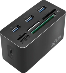 Mini estación de acoplamiento USB‑C 8 en 1 negra