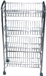 Carrito de baño BRILLY con 3 cestas, cromado, 46 × 28 × 60 cm
