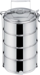 Fiambrera de acero inoxidable 4x1 l, de cuatro niveles