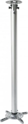 Soporte de techo para proyector, longitud ajustable 110–190 cm, capacidad de carga 15 kg, plateado