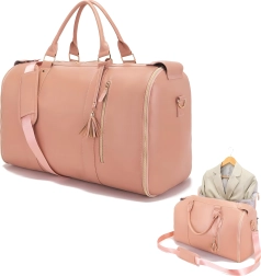 Bolsa de viaje plegable 2 en 1 con funda para traje/vestido 55 l, resistente al agua