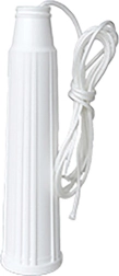 Descargador de WC con cordón de plástico de 1 m, blanco