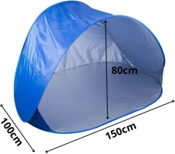 Tienda de playa autoarmable con protección UV, grande y ligera