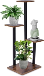 Soporte metálico para plantas de cuatro niveles 84 cm
