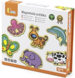 Imanes de madera para niños Animalitos - juego de 20 piezas