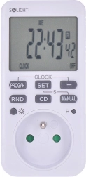Solight interruptor horario digital semanal con gran LCD retroiluminada