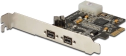 Controlador FireWire 800 PCIe con 2× puertos externos y 1× puerto interno, low profile