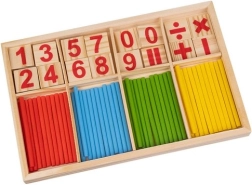 Set de madera para aprender a contar con palitos