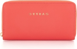 Cartera de piel para mujer MONY L Coral