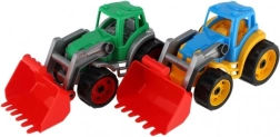 Tractor de colores con pala de plástico para niños