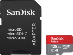 Tarjeta de memoria SanDisk Ultra microSDXC 128 GB A1 140 MB/s + adaptador SD