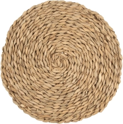 Mantel individual redondo natural de 35 cm