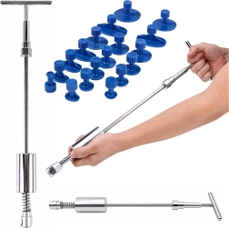 Kit para eliminar abolladuras de la carrocería con martillo de inercia y 18 adaptadores de tracción