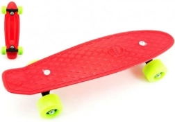 Pennyboard de 43 cm con ejes metálicos, capacidad de carga 60 kg – Rojo