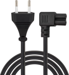 Savio CL-186 cable de alimentación de 2 pines C7 en ángulo 5 m