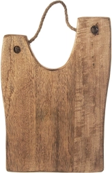Tabla de cortar y servir de madera de mango 40,5 × 28 cm