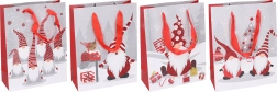 Bolsa de regalo S con motivo navideño 17,5 × 23,5 × 8 cm