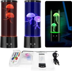 Lámpara LED decorativa con medusas a pilas y cable USB