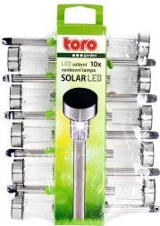 Lámparas solares LED de jardín, set de 10 uds.