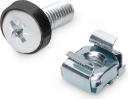Tornillos de montaje M6 19,8 mm con tuercas y arandelas para rack 10" y 19", juego de 50 uds, plateado – DIGITUS