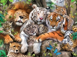 Puzle de grandes gatos (200 piezas)