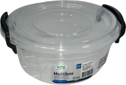 Caja redonda de plástico para alimentos 600 ml con tapa