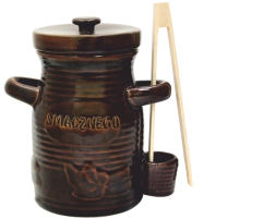 Recipiente de fermentación de cerámica de 1,5 l con tapa y pinzas
