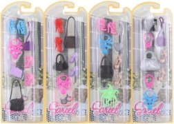 Accesorios para muñecas – set de zapatos, bolsos y collares
