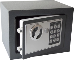 Caja fuerte digital 230 × 170 × 170 mm con llave de emergencia