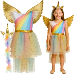 Disfraz de unicornio para niños 130–140 cm KRUZZEL, set de 3 piezas