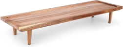 Tabla de servir de madera con patas 55 × 18 cm