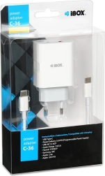 Cargador de red IBOX C-36 USB‑C PD 20W