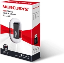 Adaptador USB inalámbrico Mercusys MW300UM Mini WiFi N300