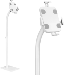 Soporte de suelo para tablet con cerradura 7,9–11" MACLEAN blanco