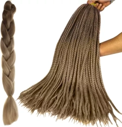 Cabello sintético para trenzas ombré rubio