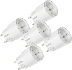 Set de 5 enchufes inteligentes Shelly Plug S Gen3 12 A, blanco