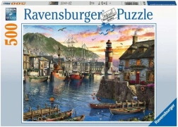 Puzzle Ravensburger amanecer en el puerto – 500 piezas