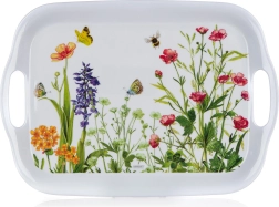 Bandeja de servicio de melamina Meadow 36 × 25,5 cm con asas