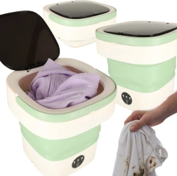 Mini lavadora de viaje plegable de 12 l verde