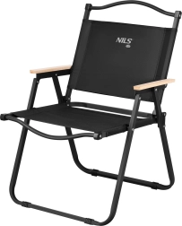 Silla de camping plegable NILS Camp negra