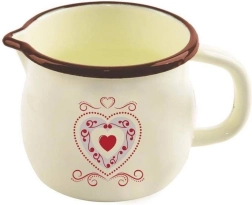 Taza esmaltada con pico vertedor 1,2 l beige TONCA