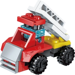 Qman squros extreme changeable 3v1 auto flame con escalera, set de construcción